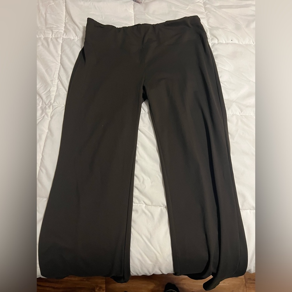 XL Olive Green/Brown flared pants